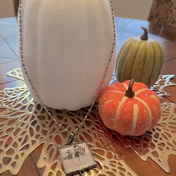 Friendship Long Necklace Vintage Font and Photo-Can be worn on either Side - Picture 6 of 6